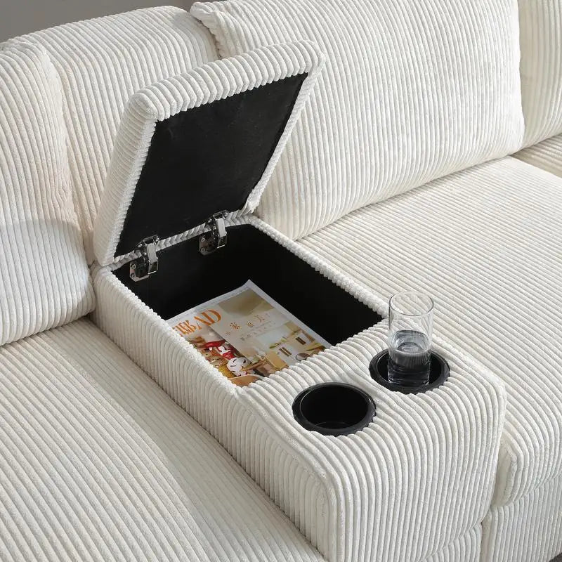 Oversized U-Shaped Cloud Sectional Sofa for Living Room, 126