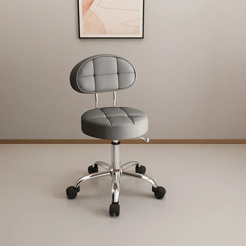 Professional Beauty Salon Chairs Backrest Barber Pedicure Chair Lifting Manicure Hairdresser Hair Salons Wheel Stool Furniture
