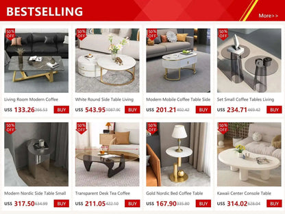 Set Round Table Nordic Center Modern Folding Metal Coffee Tables Storage Mesas Furniture GPF40XP