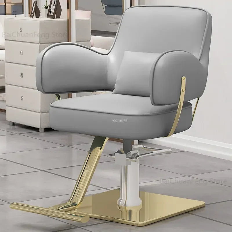 Beauty Salon Chair professional Hairdressing Chairs Stainless Steel Barber Chairs Modern Salon Furniture simple Lift Swivel Seat