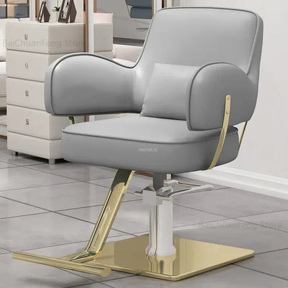 Beauty Salon Chair professional Hairdressing Chairs Stainless Steel Barber Chairs Modern Salon Furniture simple Lift Swivel Seat