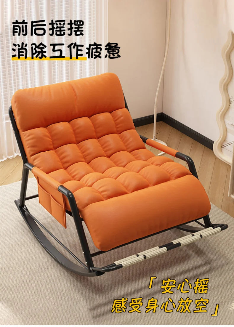 Recliner Rocking Chair Sitting and Sleeping Dual-purpose  Lunch Break Chair Balcony Home Leisure Lazy Sofa Chair Ergonomic