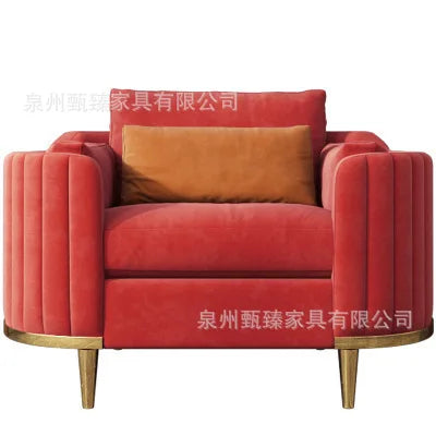 Light luxury fabric sofa simple modern large apartment living room coffee table combination