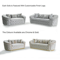 Plush velvet sofa and loveseat corner furniture living room wooden leg set