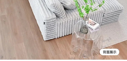 2025 New Vacuum Compression Shar Pei Dog Sofa Italian Minimalist Lazy Sofa Thick Striped Cloud Velvet Villa Large Sofa Bed