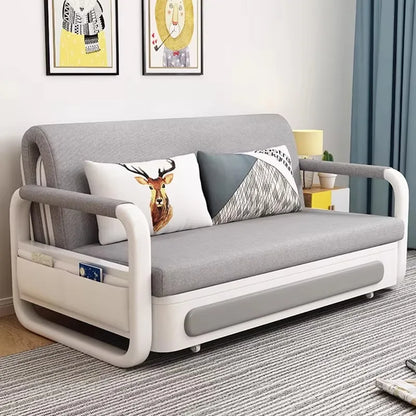 Technology cloth sofa bed dual purpose, multi functional foldable, small apartment in the living room, double fabric art