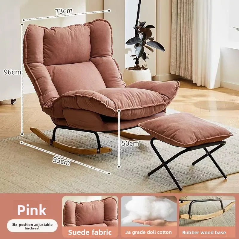 Lazy sofa single sofa rocking chair reclining chair balcony casual rocking chair can sit or lie down