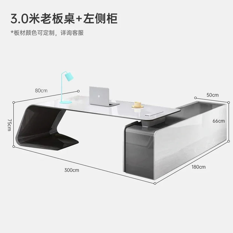 Computer Desk Corner Office Executive Multifunction Home Furniture Organizer Study Table Writing Workshop Desktop Ufficio Room