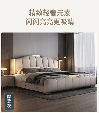 Luxury Frame Double Bed King Size Modern Living Room Frame Double Bed Queen Hotel Princess Cama De Casal Bedroom Furniture