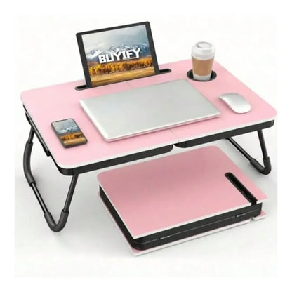 Laptop Bed Desk For Couch Sofa Large Lap Desk Tray Table With Cup Holder And Tablet Slot Portable Notebook Stand For Eating Wri