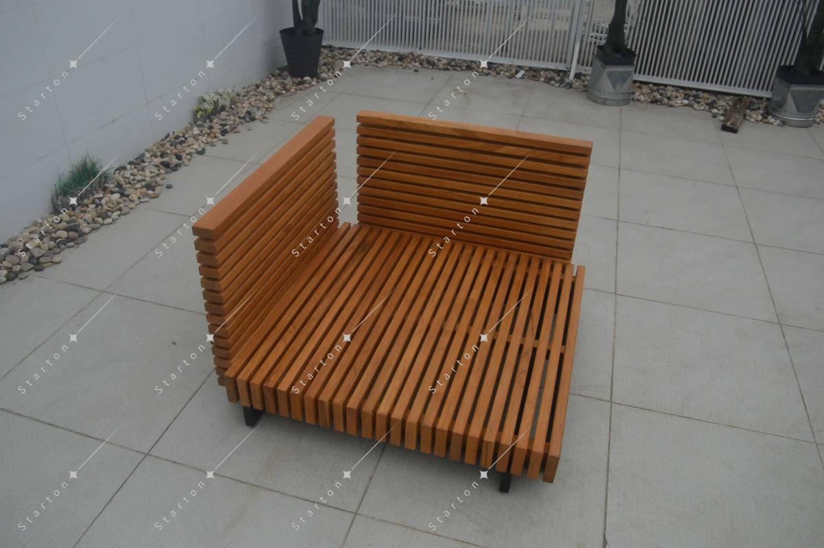 European Contemporary Teak Sofa Set Outdoor Furniture for Living Room Courtyard Hotel Villa Bedroom Park