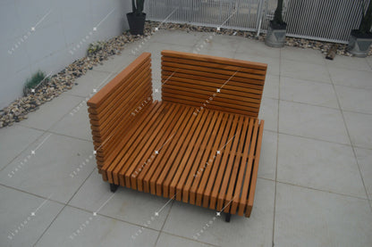 European Contemporary Teak Sofa Set Outdoor Furniture for Living Room Courtyard Hotel Villa Bedroom Park