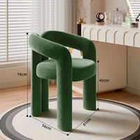 Modern Minimalist Upholstered Accent Chair with Curved Armrests Comfy Design for Living Room Bedroom and Home Office