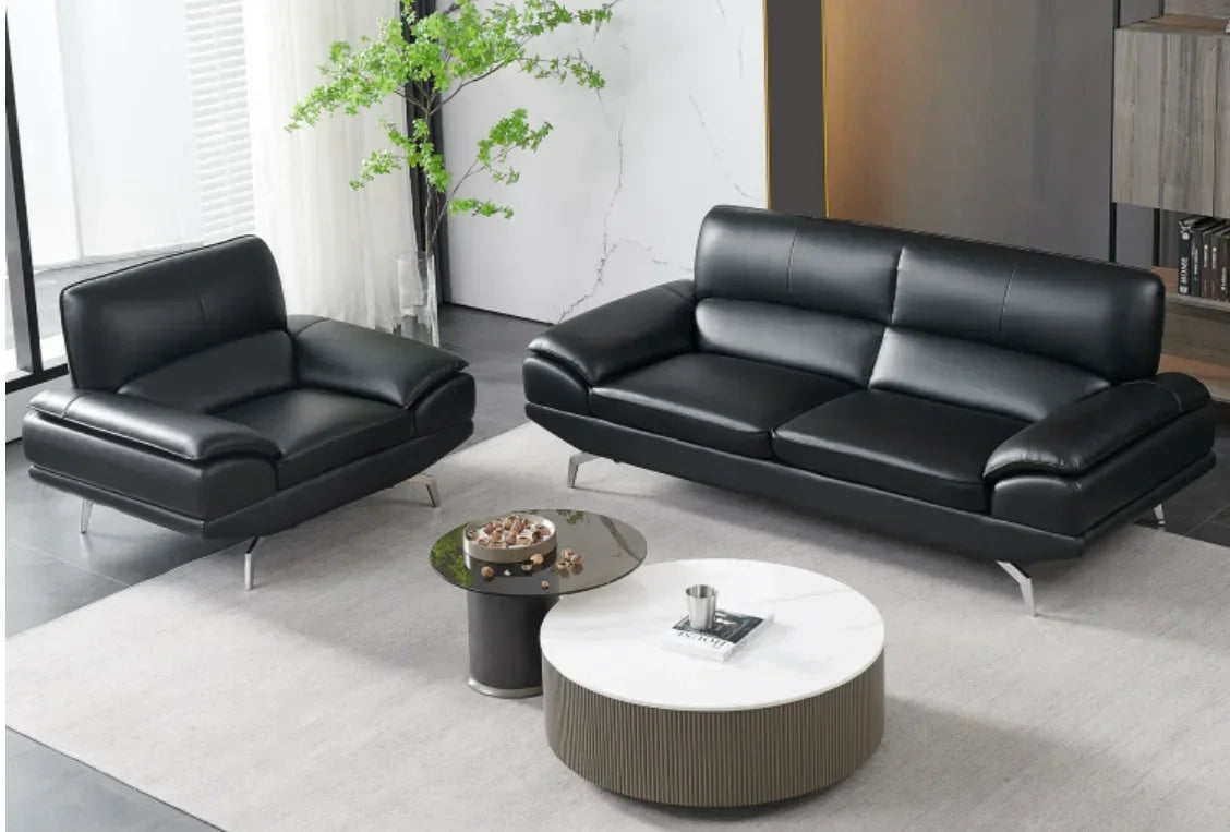 Modern simple office business combination sofa, reception sofa, office leather sofa, office tea sofa