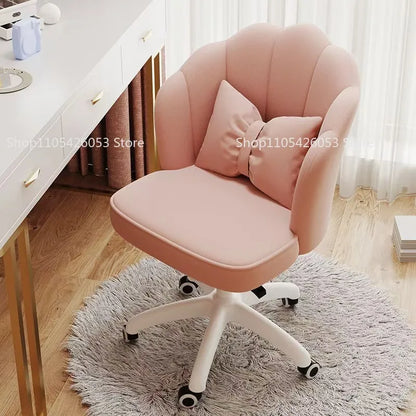 Computer Chair, Comfortable, Sedentary, Backrest, Home, Study, Office, Swivel Chair, Bedroom, Dresser, Petal, Makeup Chair
