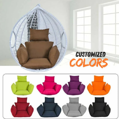 Patio Indoor Outdoor PE Rattan Steel Frame Hanging Egg Shaped Swing Chair with Cushion Stand for Balcony Villa Egg Swing Chair