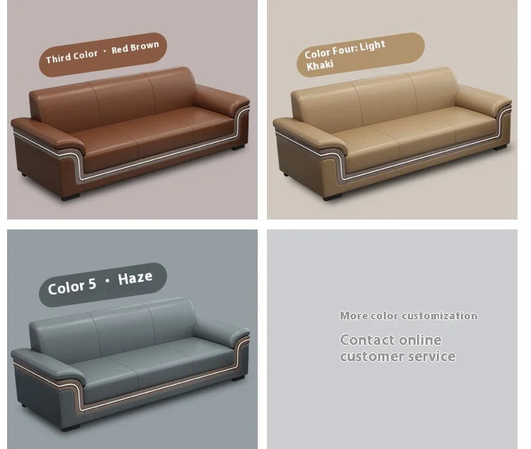 Simple Business Office Sofa Set Coffee Table Modern Luxury Reception Furniture for Three-Person Meetings Meeting Room Furniture