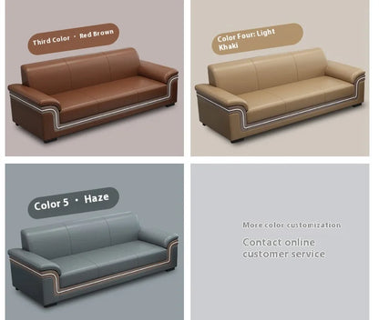 Simple Business Office Sofa Set Coffee Table Modern Luxury Reception Furniture for Three-Person Meetings Meeting Room Furniture