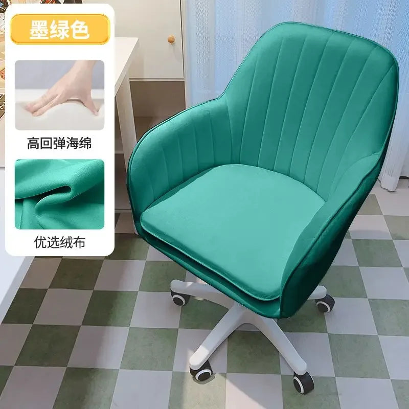 Cute Rotating Lift Chair for Girls, Computer Chairs, Makeup Stool, Desk Backrest Chair, Writing Swivel Chairs, Bedroom Furniture