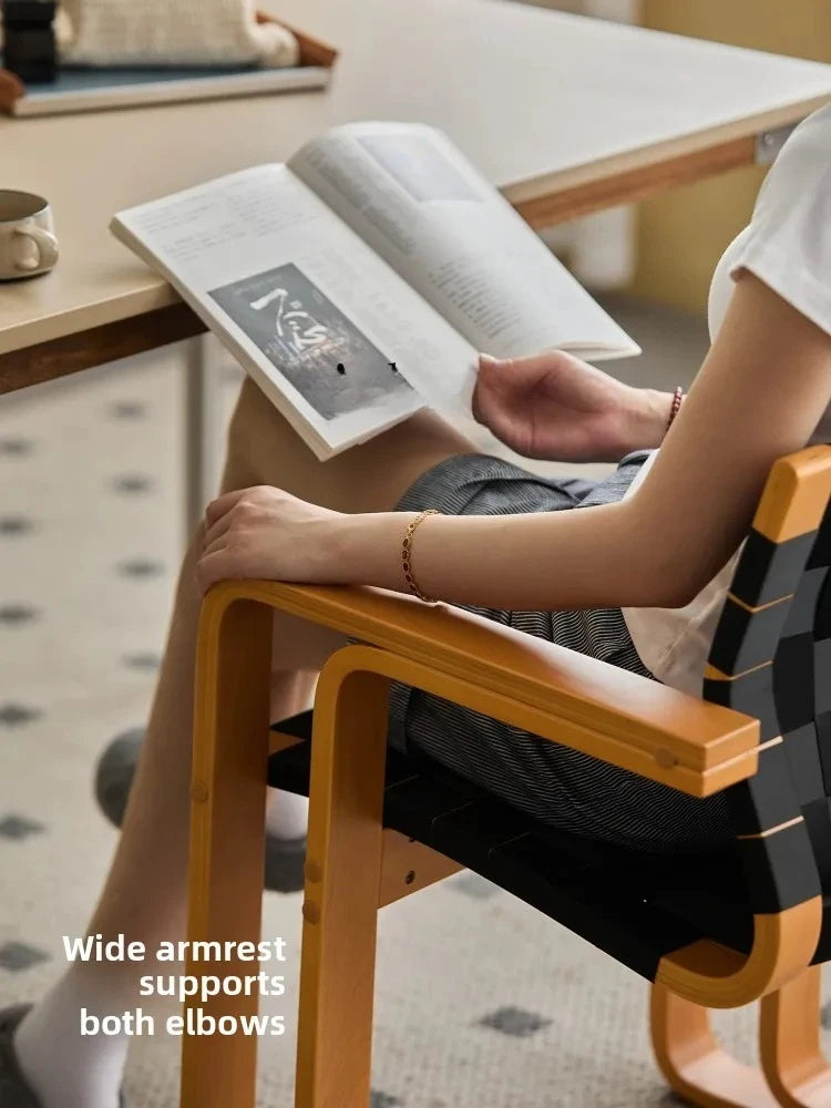 ZZ dining chair solid wood armrest home dining table retro back chair furniture home