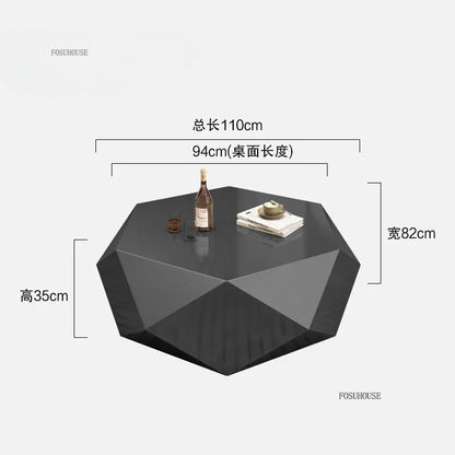 Minimalist Italian Coffee Tables for Living Room Irregularly Shaped Gold Metal Side Tables Luxury High-end Table for Office