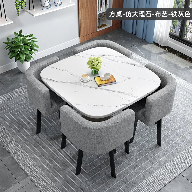 Simple square negotiation table and chair combination store, shop