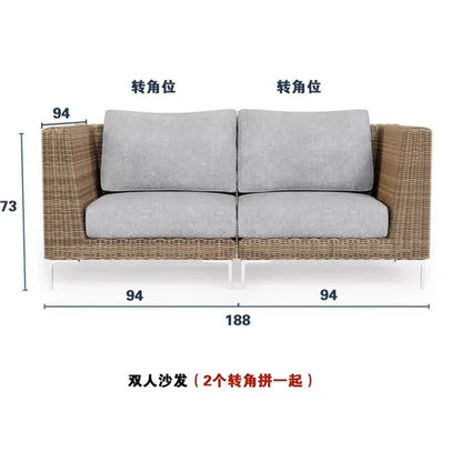 Outdoor rattan sofa outdoor rattan garden homestay sofa furniture