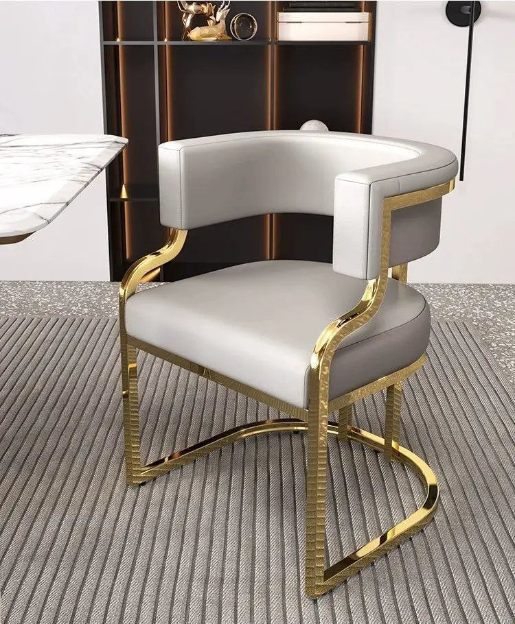 Modern Light Luxury Accent Chair Premium Dining Chair for Salon Reception Office Conference Hotel Lounge Makeup Nail Studio