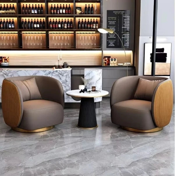 Modern sofa chairs in the hotel lobby and reception room