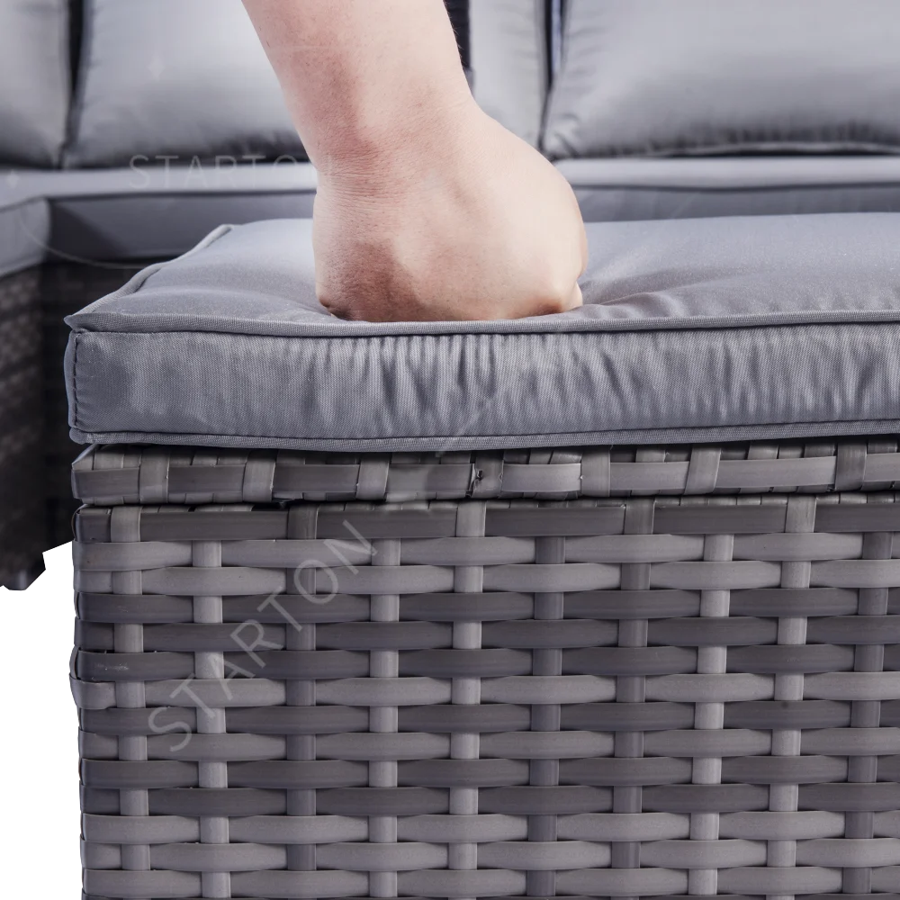 Set Patio Furniture Outdoor Rattan Corner Sofa Set Rattan Couch Garden Sofa Wicker Outdoor Furniture Sets