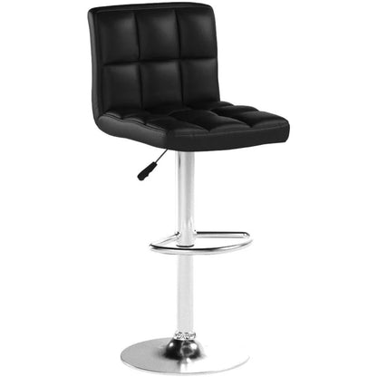 Lot de 2 tabourets de bar pivotants réglables en cuir PU, tabourets de comptoir modernes avec dossier et repose-pieds, comptoir He