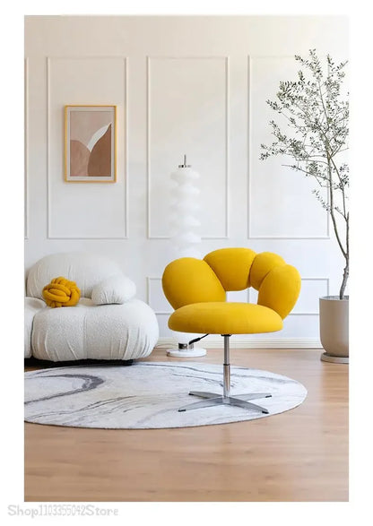 Design creative leisure chair Modern study leisure sofa chair Bedroom lift rotating dressing and makeup chair