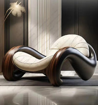 New living room study minimalist leather lounge chair