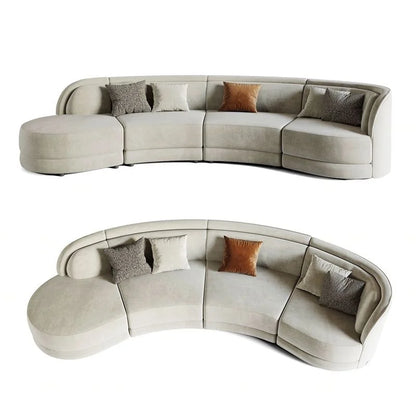 YFY Curved Sofa Living Room Hotel Lobby Rest Area Booth