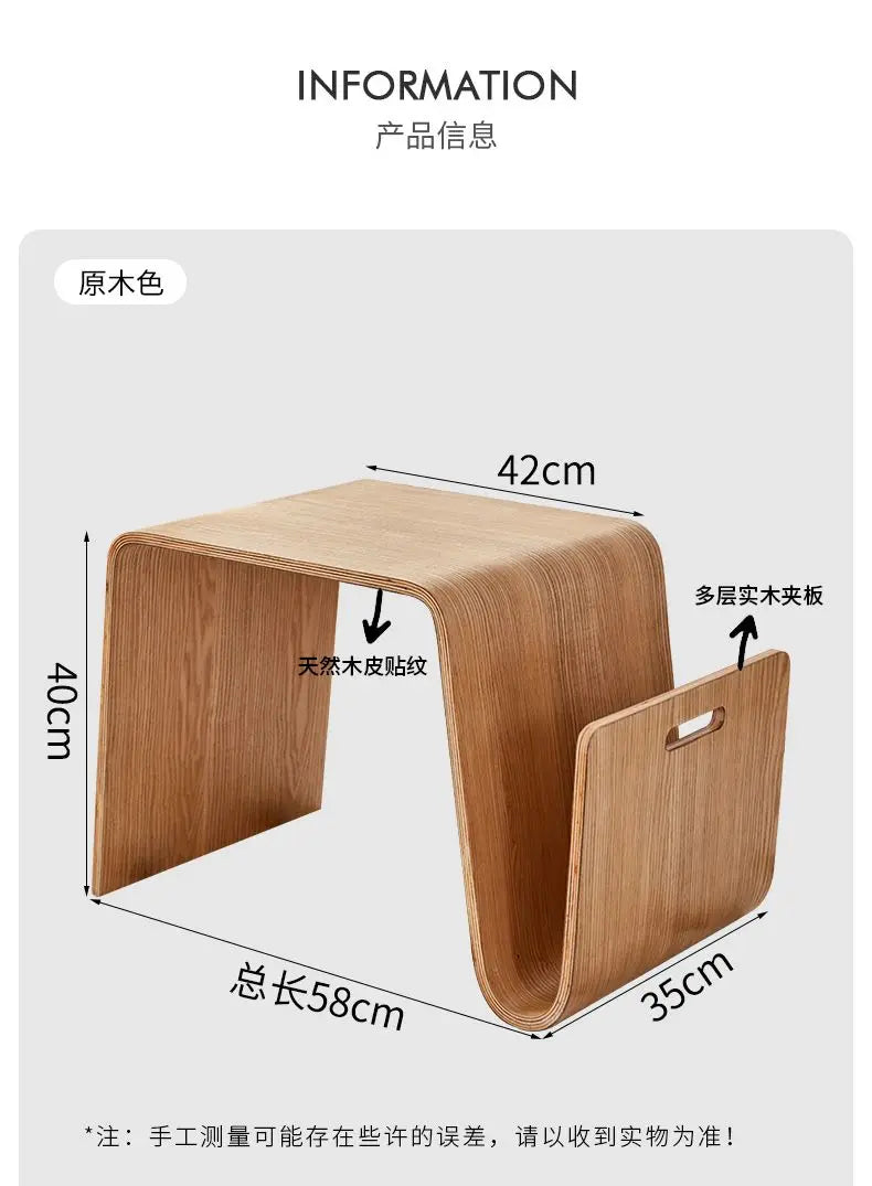 New N-Shaped Coffee Table: Nordic Creative Solid Wood Living Room Sofa Side Table, Bedroom Corner Table & Balcony Coffee Table