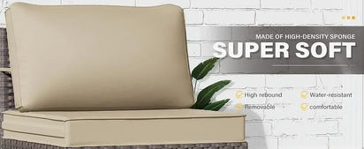 YND6-WQQkulavik 6PCs outdoor furniture set PE Wicker rattan sectional sofa patio conversation sets. navy blue