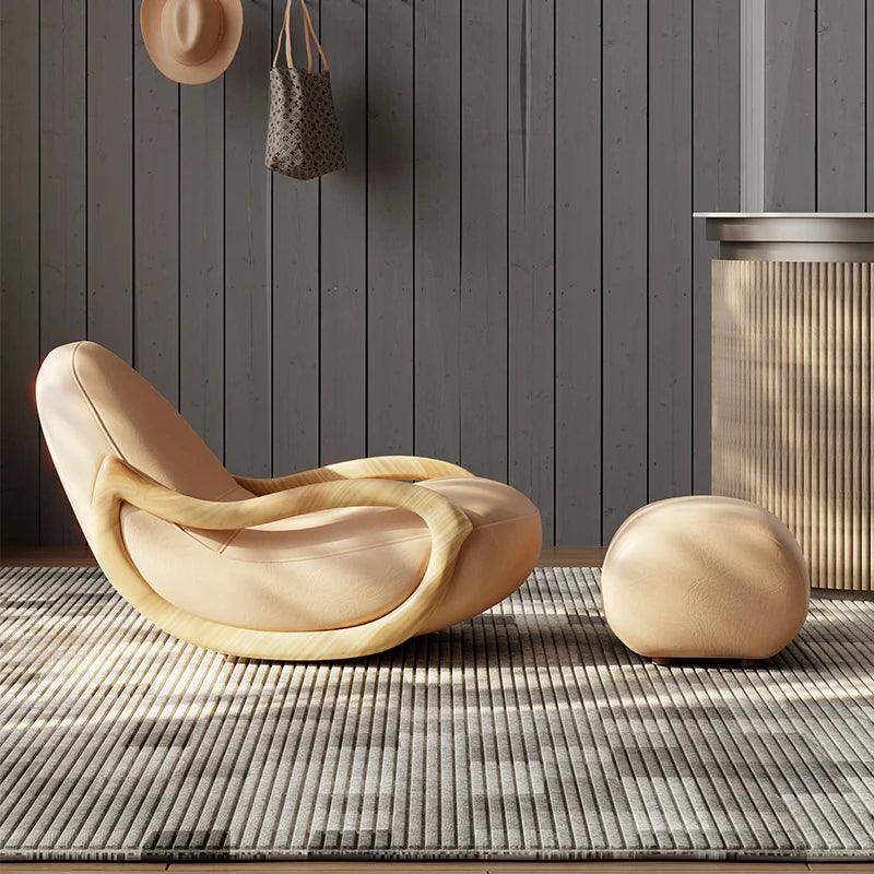 Relaxing Lounges Accent Chair Lazy Household Rocking Living Room Sofa Relax Armchairs Break Celebrity Creamy Balcony Furniture