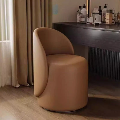 Light luxury Nordic makeup chair bedroom dresser fairy stool high backrest Internet celebrity simple home manicure round stool