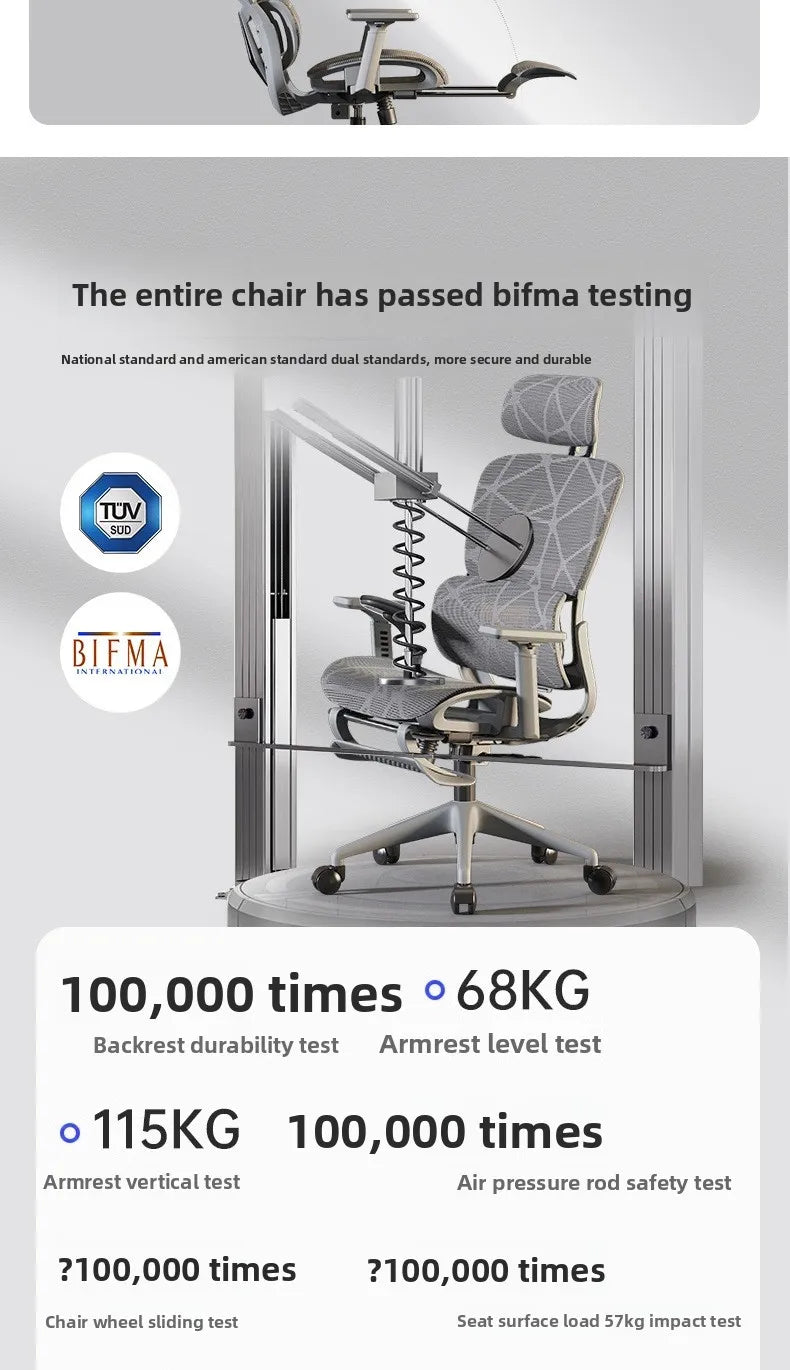 Ergonomic chair Home computer chair Comfortable sedentary office chair Back seat Study desk E-sports study chair