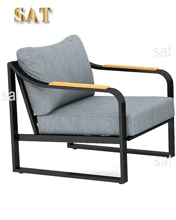 v Metal Patio Furniture Set, 4 Pieces Outdoor Conversation Set with Thick Cushion Modern Patio Chat Sofa Set for Balcony  rattan