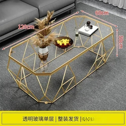 Postmodern Luxury Glass Coffee Tables Nordic Patio Center Entrance Floor Coffee Tables Smart Elegant Home Furniture
