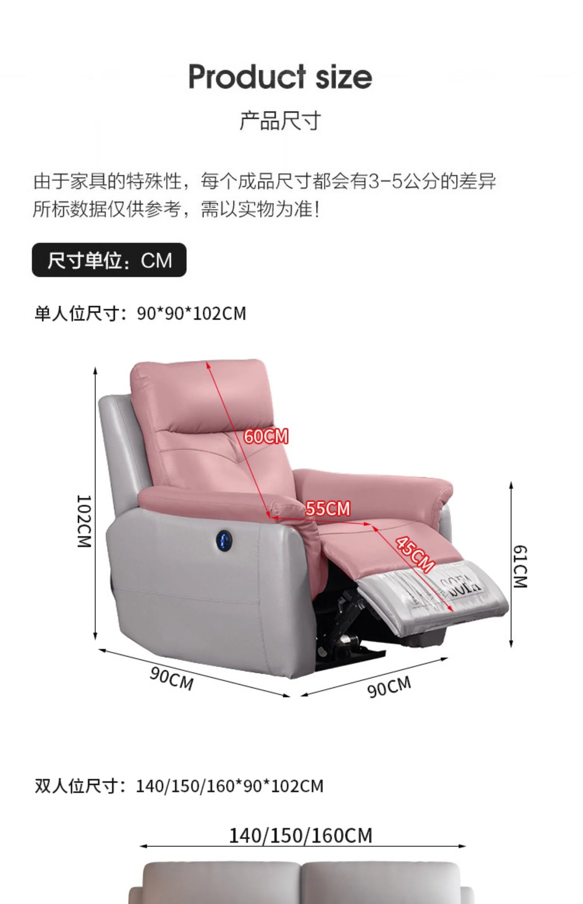 Comfort Electric Recliner Sofa Leather Sectional Genuine Retractable Combined Couch Bed Convertible Divano Letto Furnitures