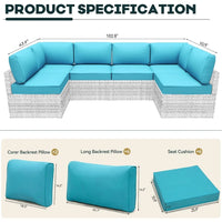 weather-resistant cushions for wicker sectional patio furniture sets