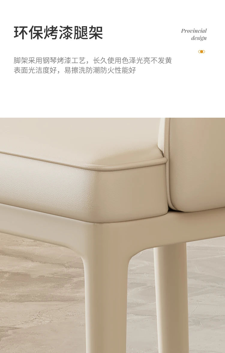 Modern Faux Dining Chairs Kitchen Metal Leather Nordic Home Dining Chairs Luxury European Chaises Salle Manger Furnitures