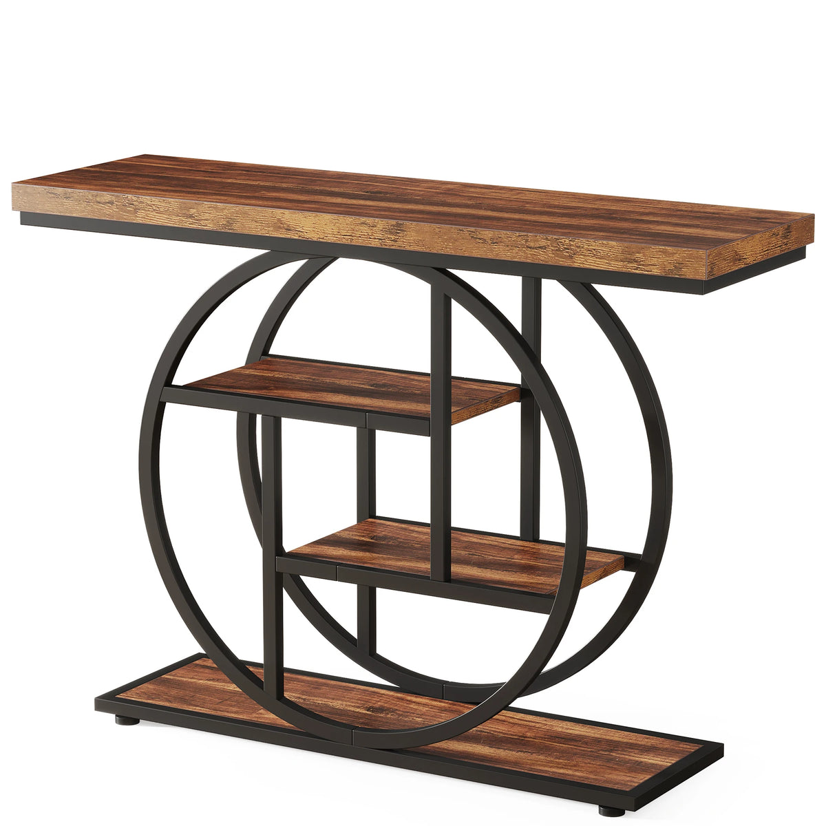 Console Table, 4-Tier Entryway Table, 41.3-Inch Industrial Sofa Table for Living Room, Foyer Hallway Table for Entrance