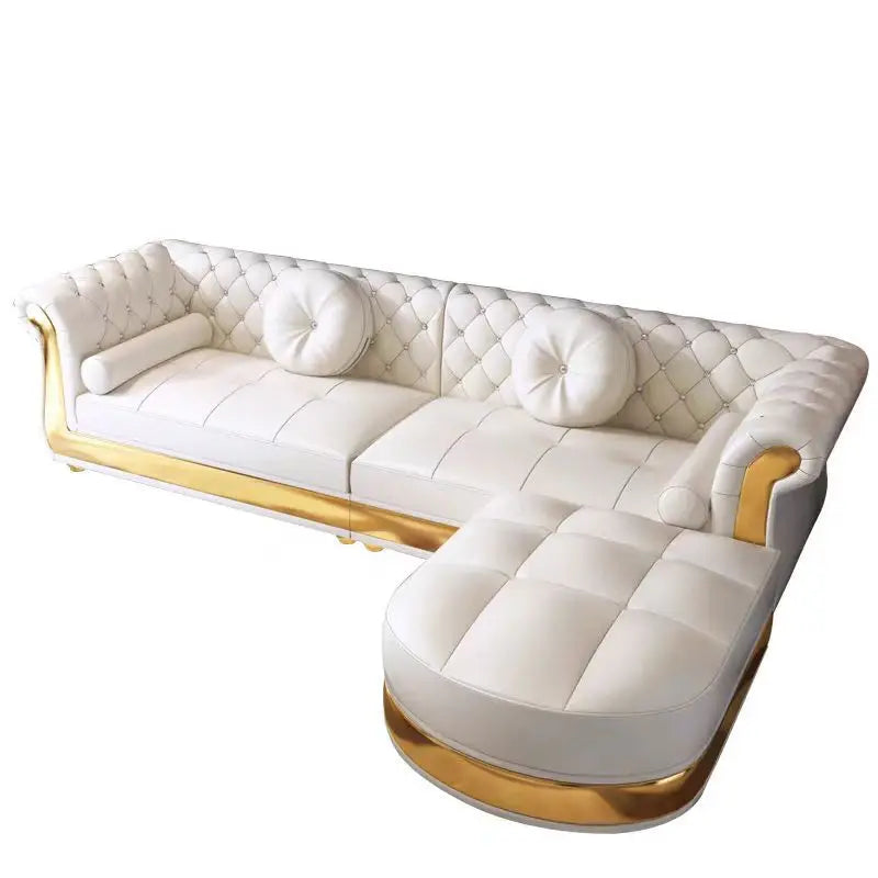 Luxury Chesterfield Sofa Home Office Hotel Living Room Furniture Modern Leather Sofa Set Подставка Под Ноги Офисная Divano