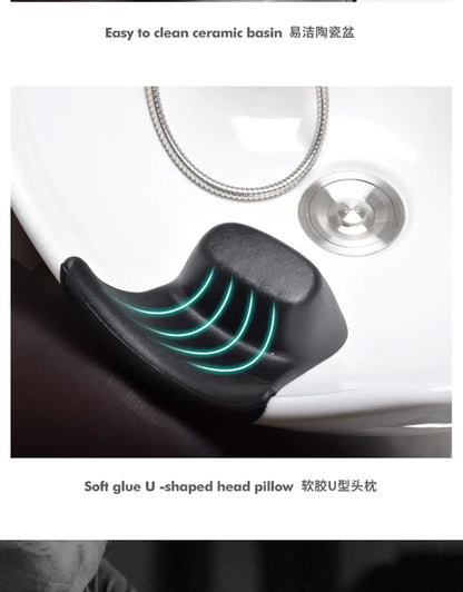 yj5 lx29Beauty Shop Lying Half Shampoo Chair Hairdressing Salon Bed Special Spa Shop Flushing Bed