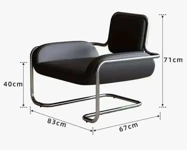 Backrest Comfortable Nordic Relaxing Chairs Home Person Leather Chair Living Portable Armchair Room Office Sofa Furniture Single