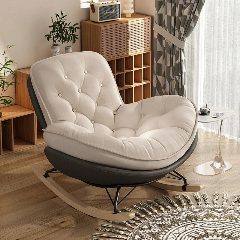 Thickened Penguin Rocking Chair Balcony Sofa Home Bedroom Leisure Chair Wide