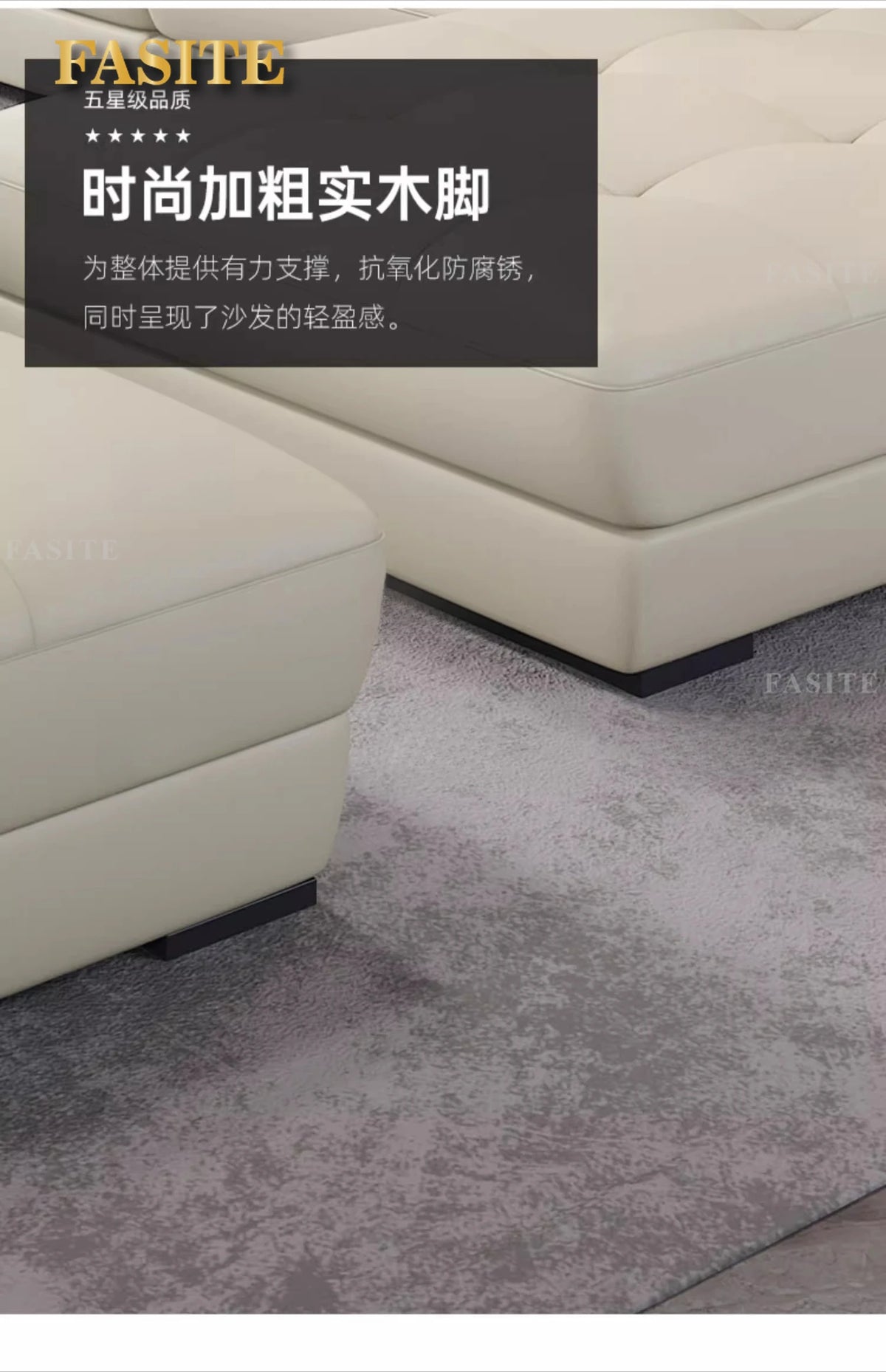 Nordic first-layer cowhide modern minimalist living room corner function minimalist full leather sofa